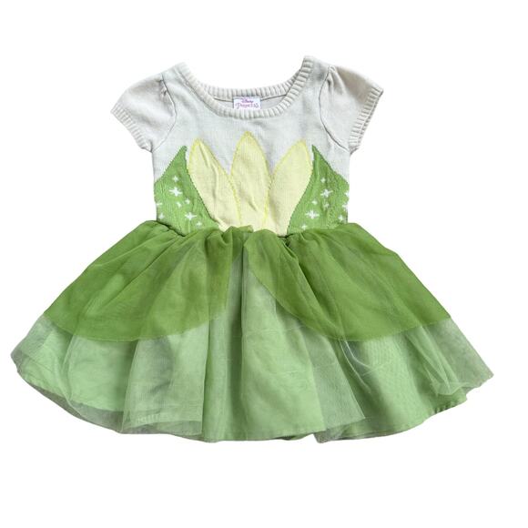 Disney Princess Tiana Sweater Tulle Dress Size 2T - Picture 1 of 7